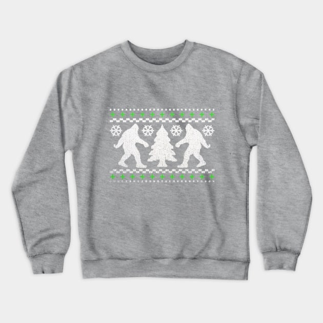 Funny Bigfoot Ugly Christmas Holiday Sweater Crewneck Sweatshirt by robotface